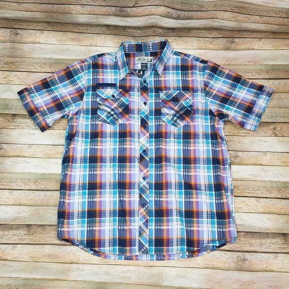 Raw Blue Swagnificent Triumph 81 Plaid Shirt XL - Picture 2 of 8